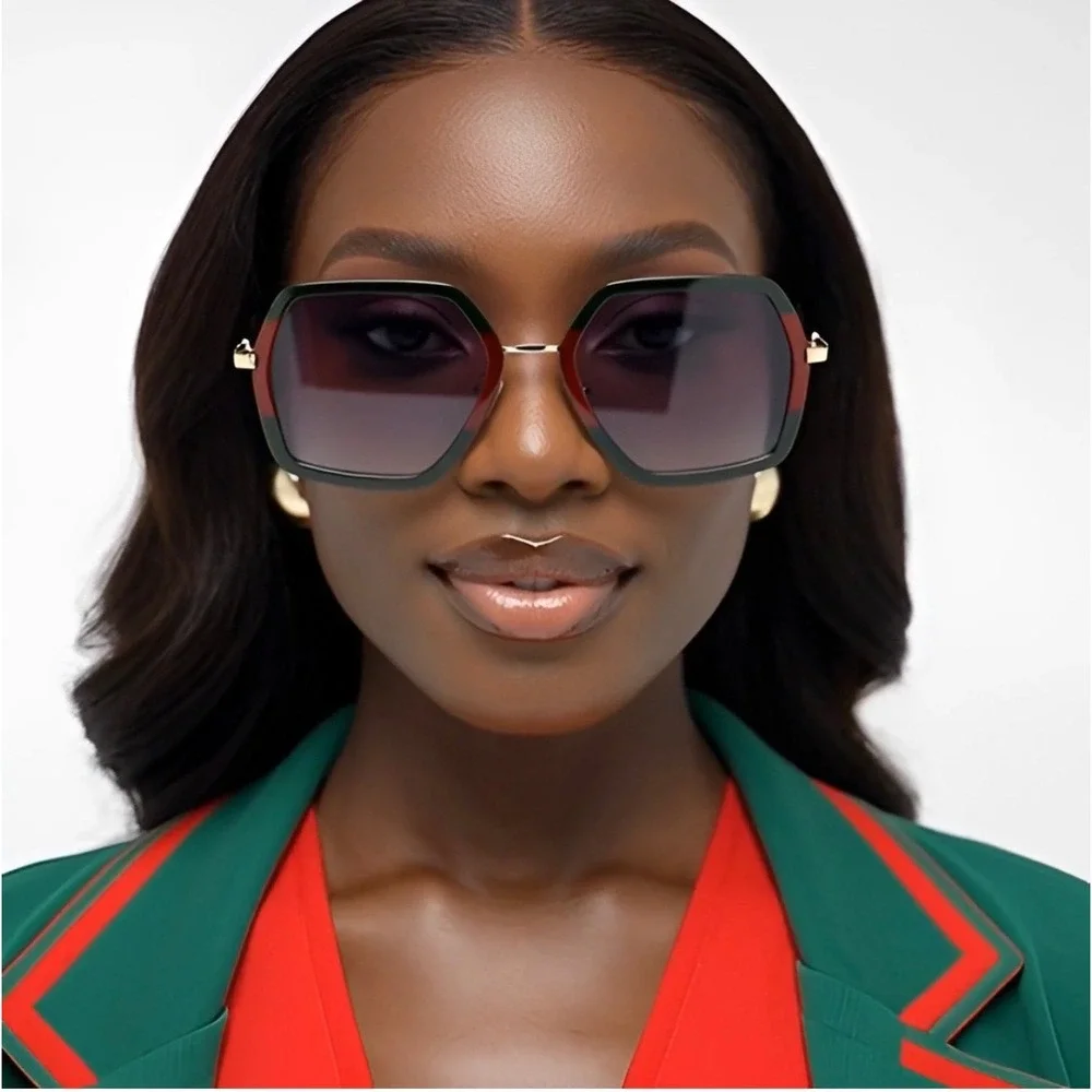 Oversized Sunglasses Women‎ Trendy Fashion Shades UV Protection Designer Style